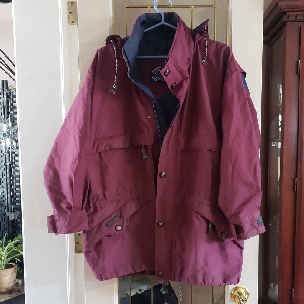 STORMTECH Microfiber Stormtex MEN'S Burgundy And BLUE Jacket.